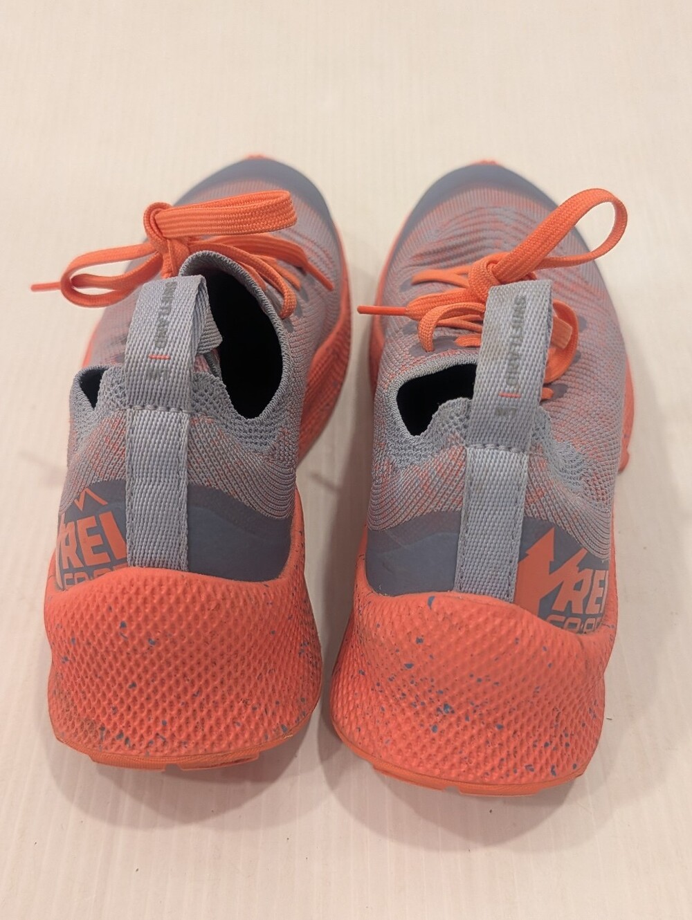 REI Women's Swiftland MT Trail Run Gray & Coral Knit Athletic Sneakers Size 7.5 - Picture 5 of 11